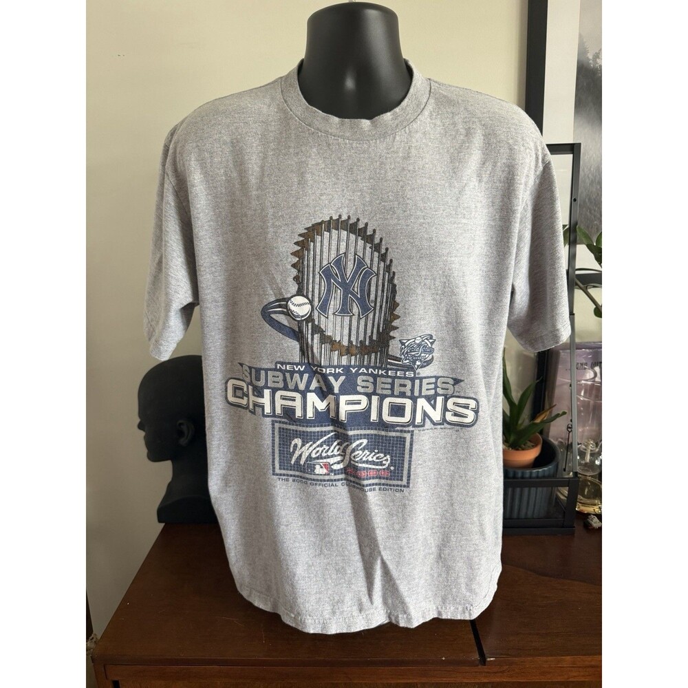 Vintage 2000 New York Yankees Subway Series Champions Lee Sports T Shirt L